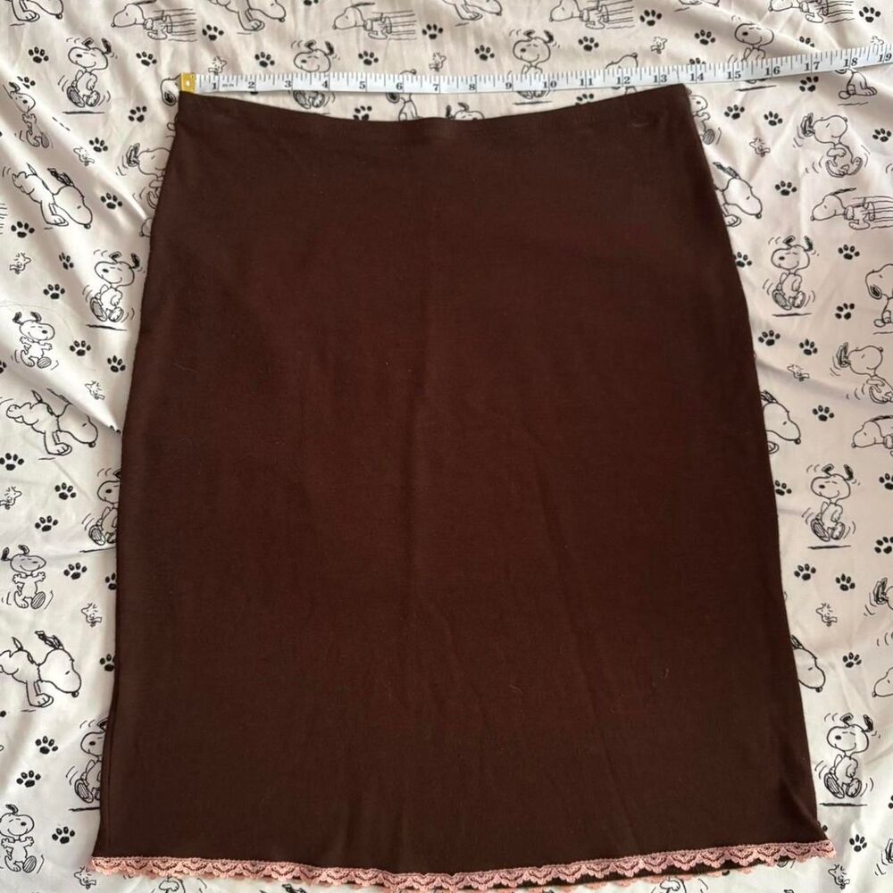 Forever-21 Women's Brown and Pink Skirt